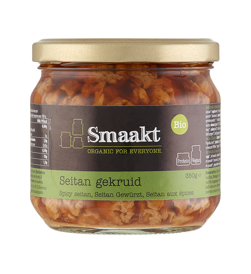 Smaakt vegan seitan gekruid